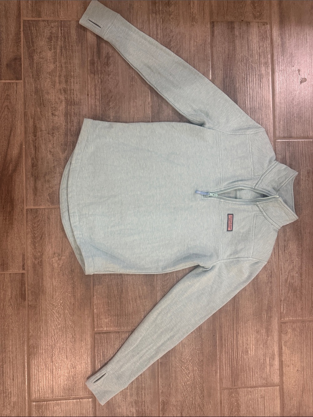 Women’s Vineyard Vines Light Blue Half-Zip Sweater